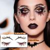12 Pairs Halloween Glow Up Eye Shadow Temporary Tattoos Eyeliner Tattoo Stickers Spider Web Bat Pattern Eyeliner Fake Tattoos for Women Men Face Eye Makeup Halloween Decals Party Supplies view 4