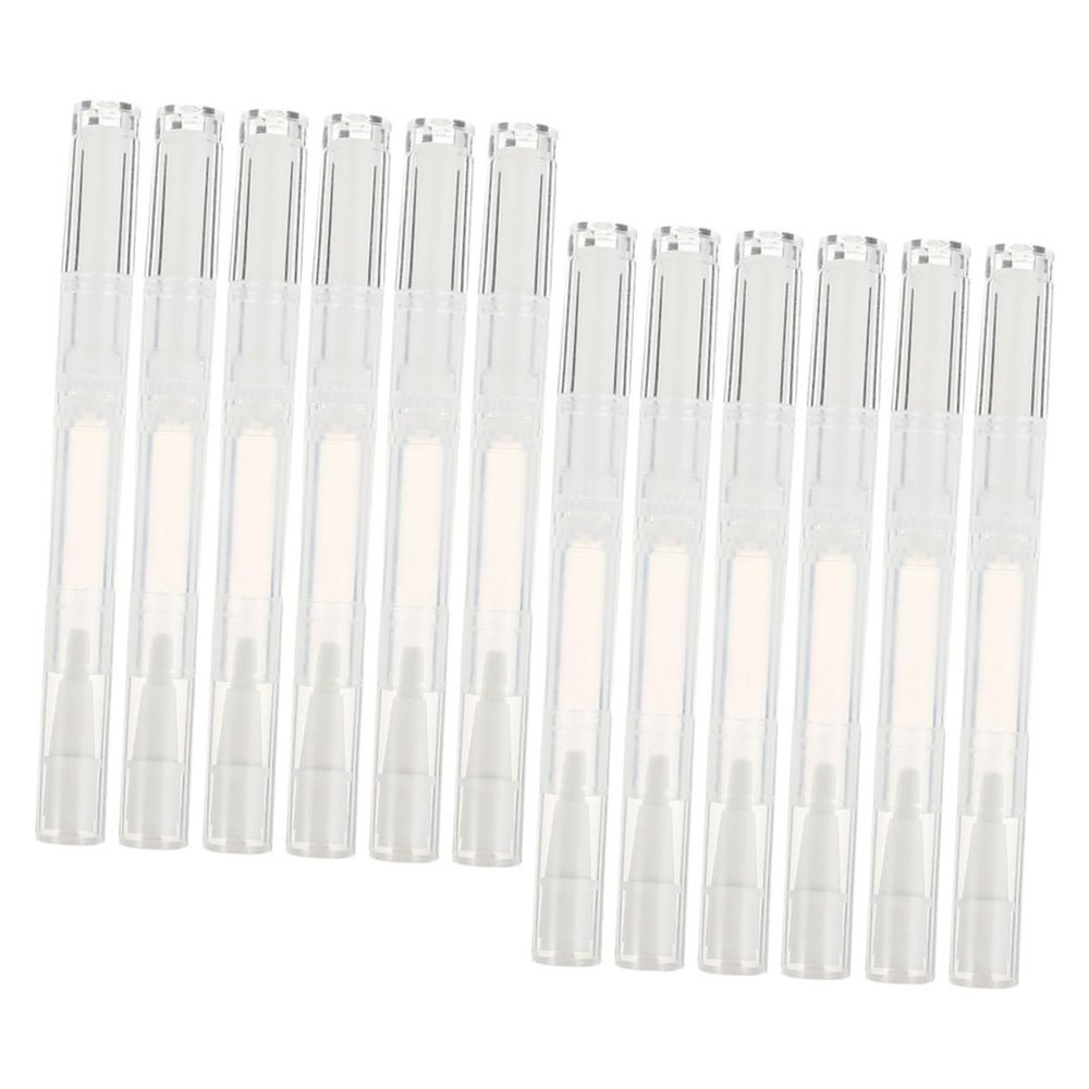 TOGEVAL 15pcs Refillable Nail Oil Pens Transparent Cosmetic Applicators for Lip Gloss Eyelash Growth and Nail Nutrition Lightweight Leak Design for Travel and Business Use