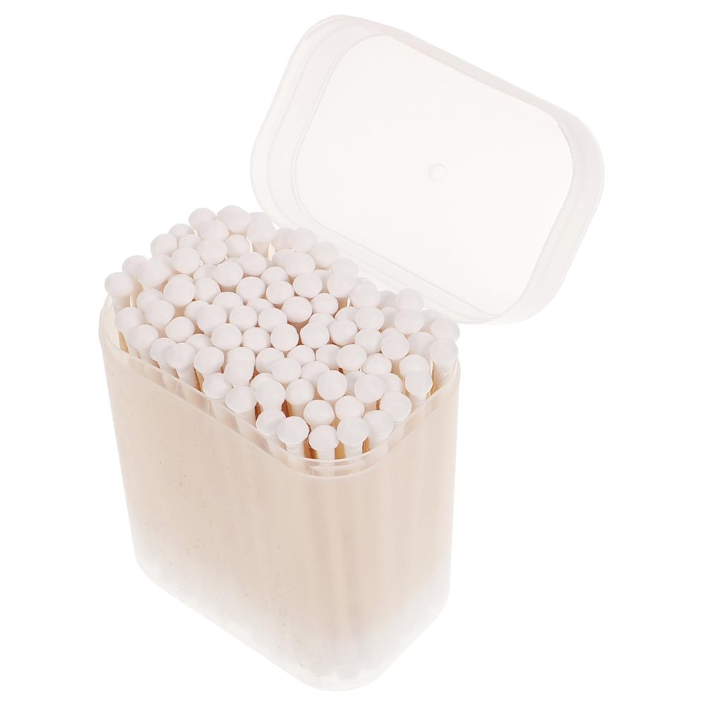 EPIGEIST 100 pcs Double Ended Cotton Swabs for Portable Sticks for Care Lightweight Storage Box for Daily Use and Travel