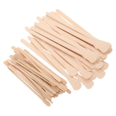 LIFKOME 200pcs Wooden Waxing Sticks for Hair Removal Handheld Applicator Spatulas for Nose Eyebrow Body Precise Distribution Smooth Surface for Home Salon Use