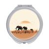 BSCKKDMN Portable Travel Makeup Mirror Folding Cosmetic Compact Mirror with 2 X 1x Magnification Elephant Family Mini Pocket Mirror for Women Ladies Purses view 1