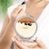 BSCKKDMN Portable Travel Makeup Mirror Folding Cosmetic Compact Mirror with 2 X 1x Magnification Elephant Family Mini Pocket Mirror for Women Ladies Purses view 4