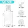 100Pcs 1oz Travel Bottles with Flip Cap, Clear Plastic Travel Size Toiletries Refillable Containers Squeeze Toiletry Bottles Portable Leak Proof Empty Cosmetic Containers for Liquid Shampoo Lotion view 2