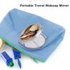 BSCKKDMN Portable Travel Makeup Mirror Folding Cosmetic Compact Mirror with 2 X 1x Magnification Adorable Horse Mini Pocket Mirror for Women Ladies Purses view 3