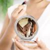 BSCKKDMN Portable Travel Makeup Mirror Folding Cosmetic Compact Mirror with 2 X 1x Magnification Adorable Horse Mini Pocket Mirror for Women Ladies Purses view 4