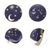 2pcs Velvet Embroidery Applique Makeup Bag Gift for Women Girl, Moon Stars Pattern Travel Cosmetic Bag Beautician Storage Bag Toiletry Pouch (blue and red) view 3