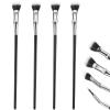 4 Pack Fan Brush for Mascara, Folding Angle Mascara Brush for Eyes, Multifunctional Soft Eye Makeup Brushes for Upper and Lower Eye Lash, Natural Lifted view 1