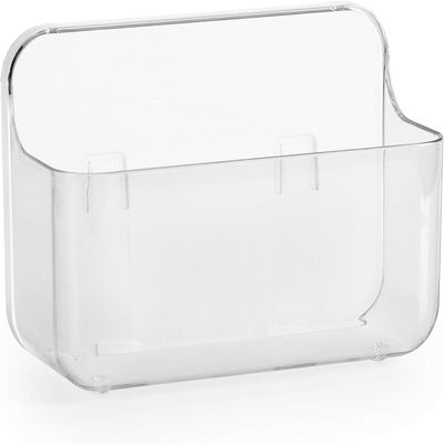 Adhesive Wall Mounted Small Storage Organizer Box for Bathroom,Organizer Bins Wall Storage Basket Adhesive Hanging Makeup Containers for Bathroom, Kitchen, Pantry