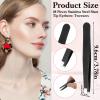 48 Pieces Eyebrow Tweezers for Women Men Slanted Precision Stainless Steel Tweezers Facial Hair Removal Ingrown Hair Eyelash Extension Plucking Blackhead view 2