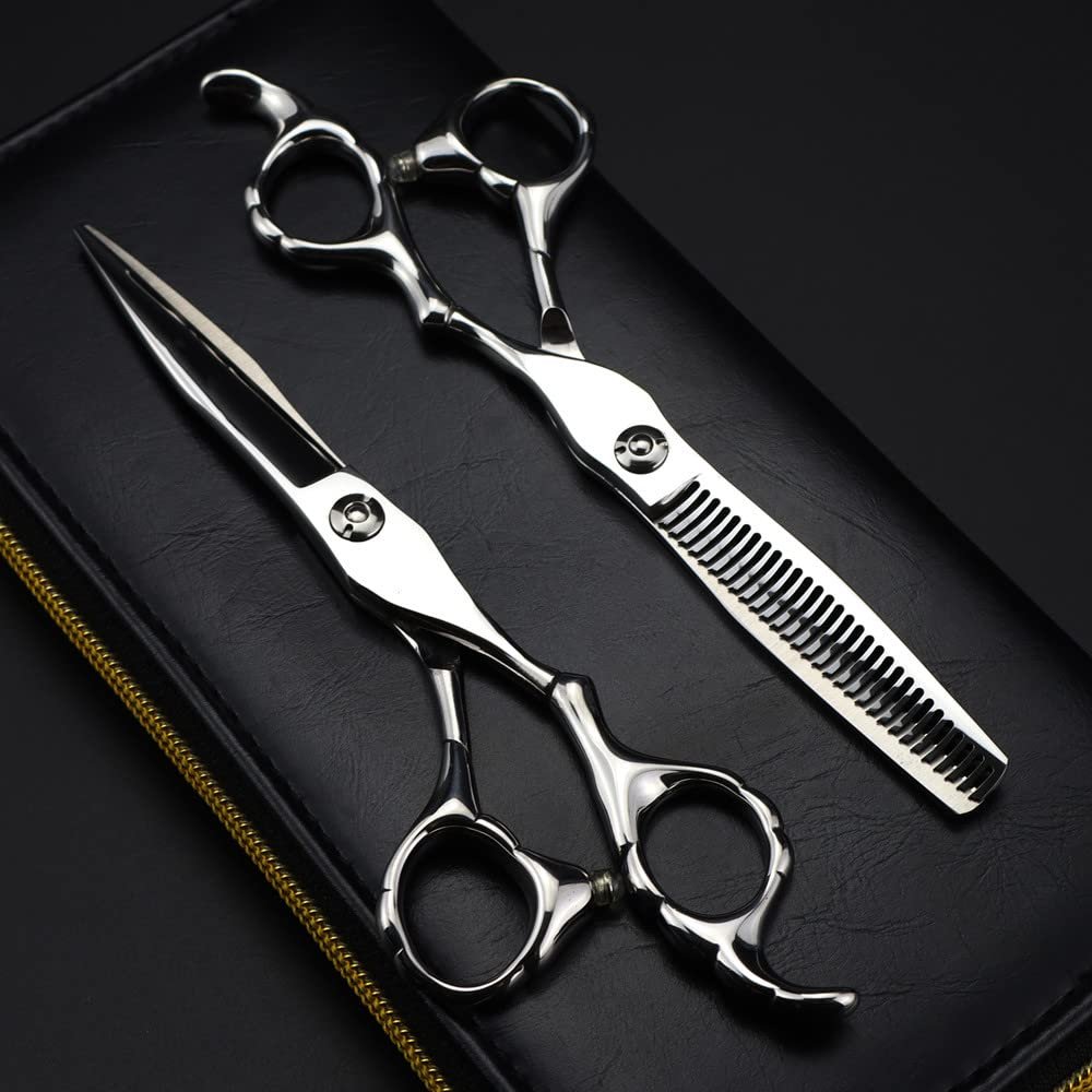 Hair Cutting Scissors, 6inch Professional Japan 440c Steel Scissor Upscale Haircut thinning Barber Hair Cutting Shears Hairdressing Scissors