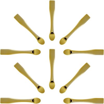 Wiywef 10pcs Metal Cosmetic Skin Care Spatula, Makeup Beauty Scoop, Mini Mask Reusable Spoon, Mixing Stick Applicator for Cosmetic, Cream, Lotions, Moisturizer