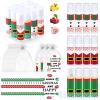 24 Sets Christmas Lip Balm Bulk Sets Christmas Lip Balm with Merry Kissmas Card & Organza Bags for Women Men Xmas Lips Balms Employee Appreciation Gifts for Coworker Employee Staff Team view 1