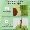 1 Pack of Children's Bath Loofah Sponge, Cute Avocado Shaped Sponge for Children, Toddlers, Adults, Shower Exfoliating Body Scrub Mesh Sponges, Suitable for Both Men and Women view 3
