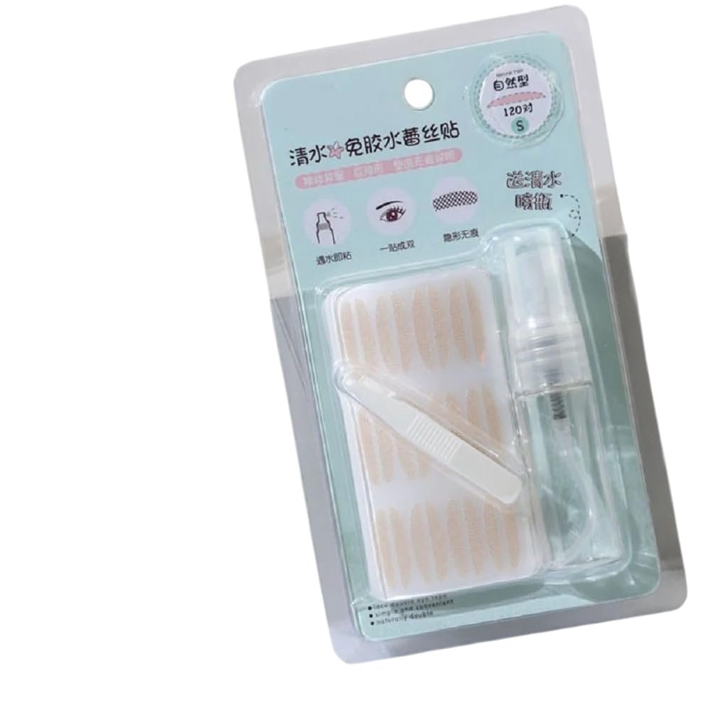 120 Pair Invisible Eyelid Tape for Hooded Eyes, Double Eyelid Tape Stickers, Breathable Fiber Eyelid Lifter Stickers (S)