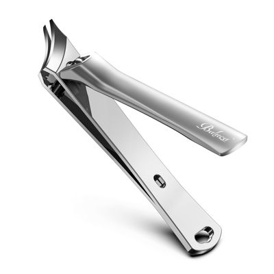 Slanted Curved Blade Ingrown Toenail Clippers for Thick Toenails, Angled Toe Nail Fingernail Cutter Trimmer for Seniors and Men - Black (Pear Silver)