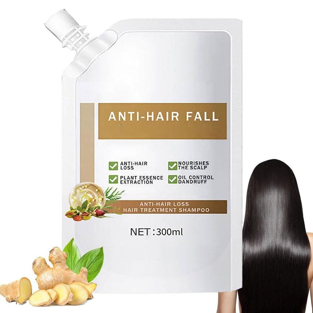 Anti-Hair Fall Hair Loss Shampoo, Anti Hair Loss Shampoo, AntiHairs Fall Shampoos for Women Men, Plant Extracts, Deep Moisturizing (300ML)
