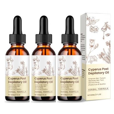 3 Pcs Cyperus Rotundus Oil, Reducing Body Hair Growt Premium Natural Cyperus Rotundus Oil for Hair Removal and Nourish SkinCare.