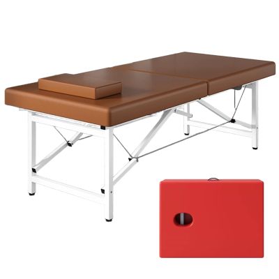 ntumLeap Ink Bed Tattoo Chair for Client Folding Beauty Leather Massage Bed Foldable Without Installation Esthetician Bed with Breathing Face 250Kg Load-Bearing Capaci,Brass-185 * 70 * 60cm