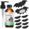 30Pcs Castor Oil Pack for Belly Button Set, Black Bat Shape Self-Adhesive Patches with 4oz Organic in Glass Bottle, Breathable Cotton Pads for Wellness view 1