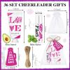 Heigble 144 Pcs Cheerleading Lip Balms Hand Cream Sets Pink Cheerleading Party Supplies Including 36 Lip Balm and Moisturizing Hand Cream 36 Organza Bags Cards and Ropes for Team Thank You Gifts view 2