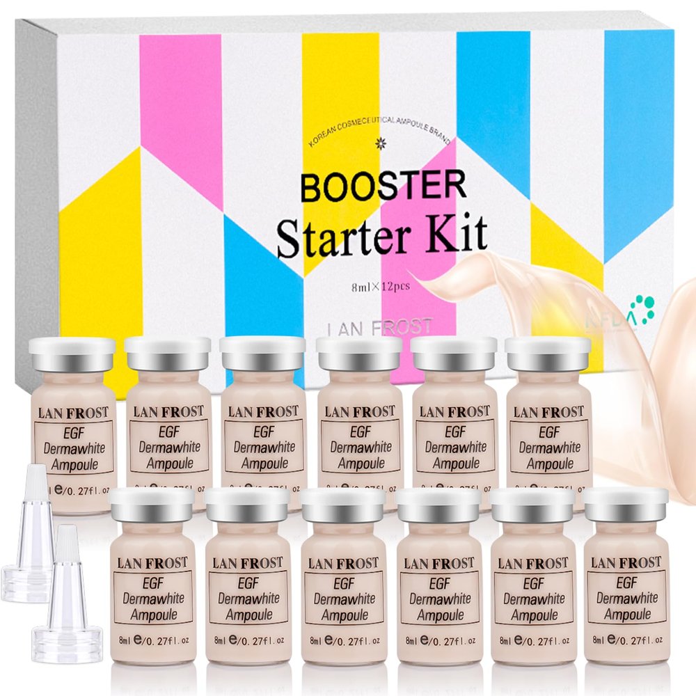 BB Facial Glow Foundation Serum Starter Kit Combined With Niacinamide and Peptides to Even Skin Tone Hydration Anti-Ageing Foundation Set, 12 Vials #1 Color