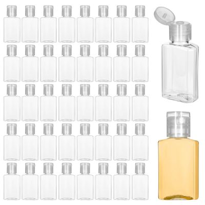 100 Pcs 1 oz Travel Bottles Clear Plastic Hand Bottle Refillable Empty Containers with Flip Caps, Portable Mini Travel Size Toiletry Bottles for Shower Gel, Face Creams, Body Lotions