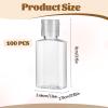 100 Pcs 1 oz Travel Bottles Clear Plastic Hand Bottle Refillable Empty Containers with Flip Caps, Portable Mini Travel Size Toiletry Bottles for Shower Gel, Face Creams, Body Lotions view 2
