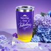 Valentines Day Birthday Gifts Set for Women Her Mom Wife Girlfriend Friend - Purple Self Care Spa Relaxation Gift Basket Set with Novelty Stainless Steel Coffee Tumbler, Lavender Candle, Bath Bomb view 2
