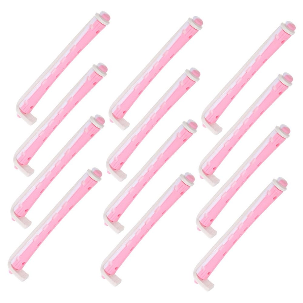 ASAKKURA 24pcs Hair Perm Rods for Women Flexible Plastic Curling Rollers Cold Wave Styling Tools for Short and Long Hair Easy to Use