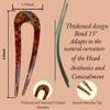 4-Pack Large French U-Shaped Hair Pins, Curved Retro Fork Sticks Suitable for Women's Hair Fork Twists Easy Management and Precise Styling 5.5inch (Dark Brown,Apricot Color,White,Brown) view 2