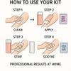 3 Roll-on Natural Soft Wax Kit - 3.3 fl oz Each + Pre & After Wax Wipes + 100 Wax Strips - Complete Home Waxing Set view 2