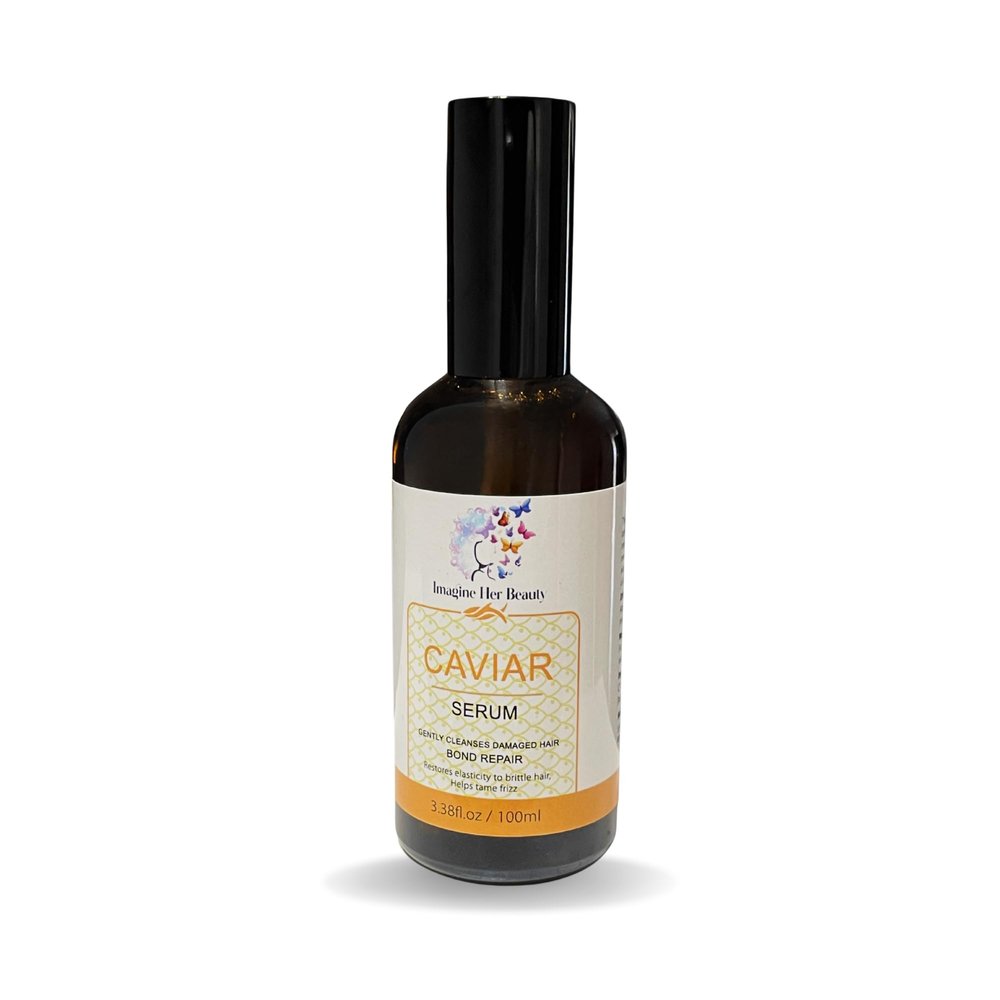Imagine Her Beauty Caviar Hair Serum, Bond Repair Treatment for Damaged Hair with Keratin, Frizz Control, 3.38oz/100ml