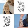 30sheets Black Butterfly Temporary Tattoos for Women Temporary Tattoos Waterproof Long Lasting Tattoos Stickers Sexy Fake Tattoo for Adults view 2