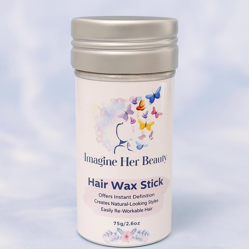 Imagine Her Beauty Hair Wax Stick for Natural-Looking Styles, Instant Definition, Re-Workable Hair Styling, 2.6oz/75g
