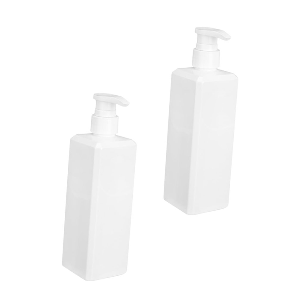 HOMOCONO 2 Pcs Refillable Lotion Storage Bottle Transparent Plastic Liquid Container for Shower Gel Shampoo and Conditioner Airtight Leak Portable Design