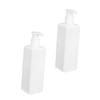 HOMOCONO 2 Pcs Refillable Lotion Storage Bottle Transparent Plastic Liquid Container for Shower Gel Shampoo and Conditioner Airtight Leak Portable Design view 1