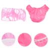 TOGEVAL 5 sets Disposable Non Woven Travel Underwear and Bras for Women Soft Breathable Sauna Underwear Practical Outdoor Convenient and Comfortable for Travel Pink view 3