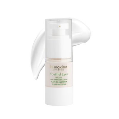 LA MAXIME Youthful Eyes Organic Anti-Wrinkle Eye Cream, Targets Puffiness, Dark Circles, Eye bags and Fine Lines, Hydrating with Cucumber & Bilberry + 20 plant actives - Multi Award-winning formula