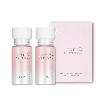 LIZK Eye Peptox 360, Lifting Eye Cream, 10.000ppm Peptide, Eye Wrinkle Care for Fine Lines, Dark Circles and Puffiness, Firming & Hydrating, 1.16 oz. (Set of 2)