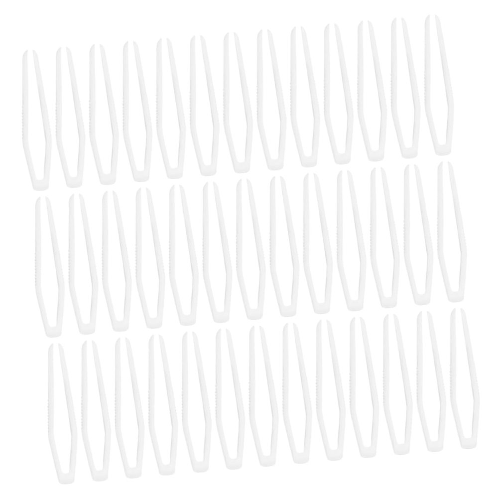 Didiseaon 100pcs Mini Plastic Tweezers for Double Eyelid Creation Makeup Tool with Firm Clip Structure Portable Design Precise Positioning for Effortless Application and Consistent Results