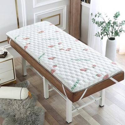 LDLCYCN Whiteb(s),180 * 60cm, Memory Foam Beauty Salon Bed Mattress Thicken 5Cm Spa Bed Mattress Topper Massage Table Pad with Elastic Band Non-Slip Lash Bed Cushion Square/Round/Trapezoidal Head