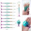 10Pcs Mermaid Style Makeup Brush Set C view 4
