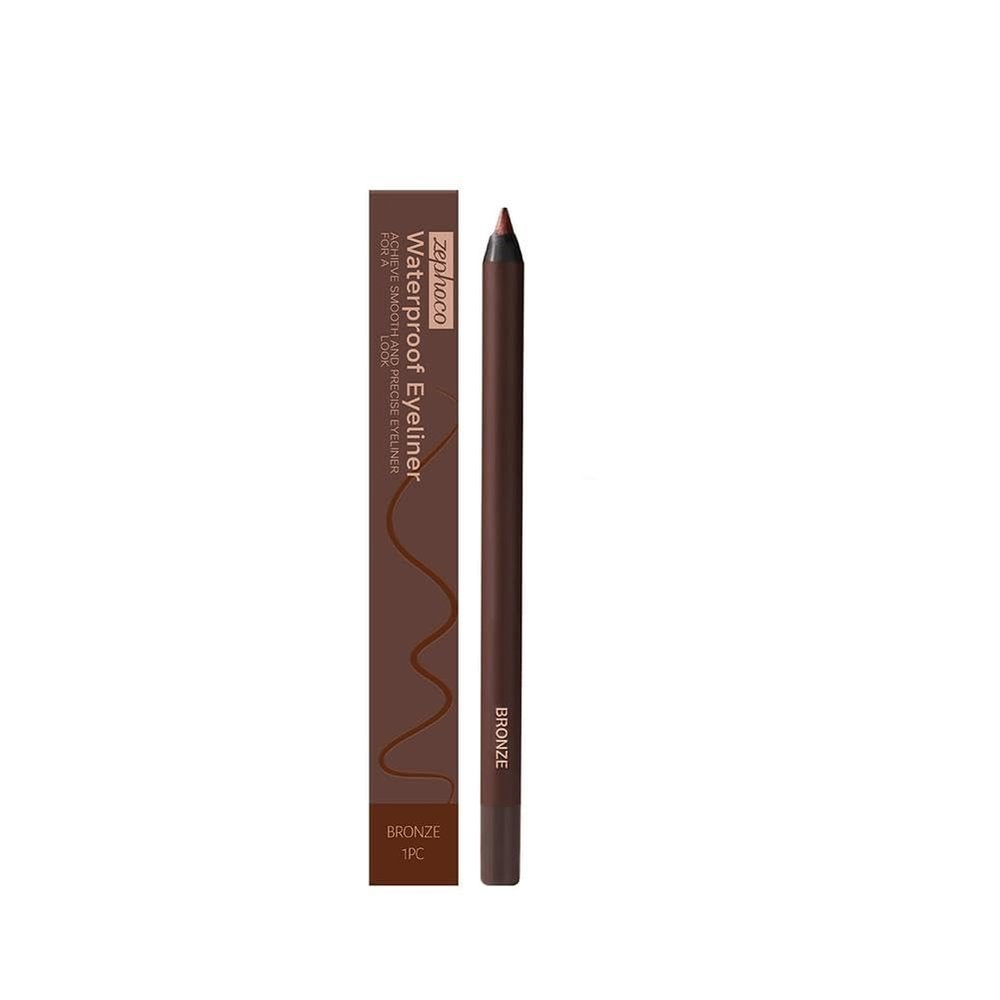 Eye Liner, Eye Liner Pencil, Black Eye Liner, Waterproof Eye Liner, Eye Liner, No Smudging, Fading, Smooth and Easy to Color (Bronze)