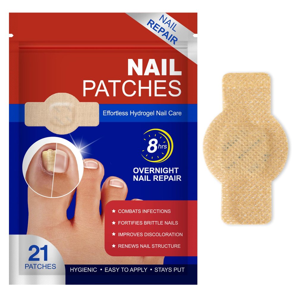 Fungal Nail Patches -Toenail Treatment Extra Strength 21Pcs- Nail Repair for Restores Damaged Nails and Appearance of Discolored