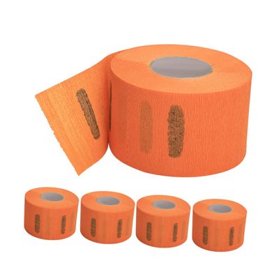 Didiseaon 5Rolls Disposable Barber Neck Paper Stretchy Tissue Strips for Hairdressing Soft Lightweight and Secure Fit for Salon Haircut Styling Convenient Disposable Neck Band for
