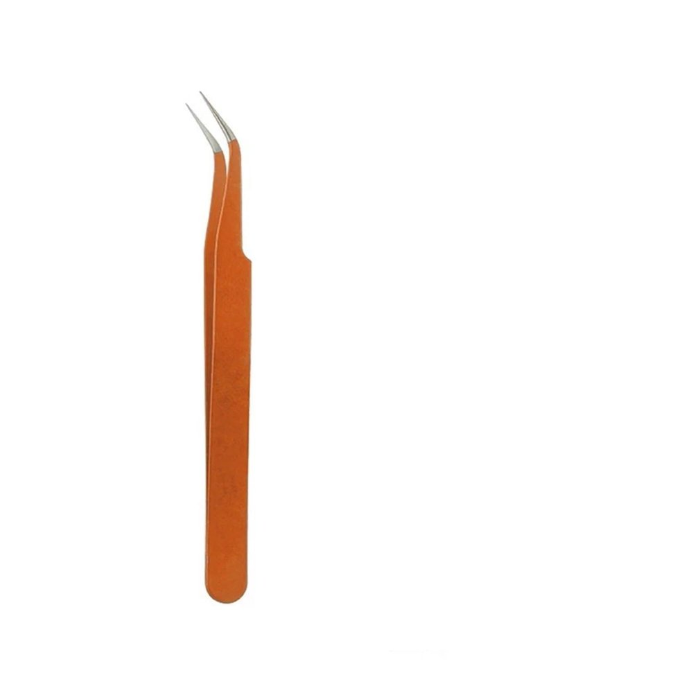 1pcs tweezers are used to assist eyelash extension tool clips(Orange 01)
