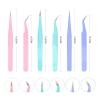 1pcs tweezers are used to assist eyelash extension tool clips(Orange 01) view 3