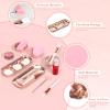23 Pcs Rose Gold Esthetician Supplies 3 Stainless Steel Facial Mask Mixing Bowls 3 Facial Fan Brushes 3 Flat Brushs Skincare Tray 3-Compartment Serving Tray 12 Compressed Facial Sponges for Skin Care view 3
