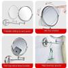 360 Degree Rotation Wall Mounted Makeup Mirror 3X Magnifying Bathroom Mirror Retractable Dressing Table Mirror Double(Silver,8 inches) view 3