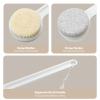 Foot Pumice Stone for Feet, 2 in 1 Foot Pumice Scrubber for Wet or Dry Brushing, Dead Skin Remover, Long Handle Foot Cleaning Brush for Senior, Pregnant, Disabled, or Injured, Box Packed(White) view 2